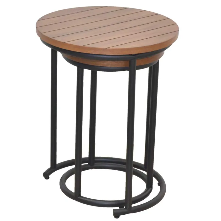 New Zweisatztisch in Walnuss Braun - Elefontra (zweiteilig) Tische